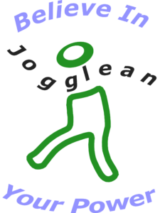 Logo featuring a stylized green running figure with the words 'Believe In Your Power' in bold blue text, representing motivation, self-confidence, and running empowerment.