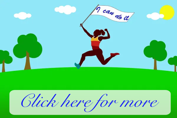Silhouette of motivated woman running through a sunny green field with a flag in the background